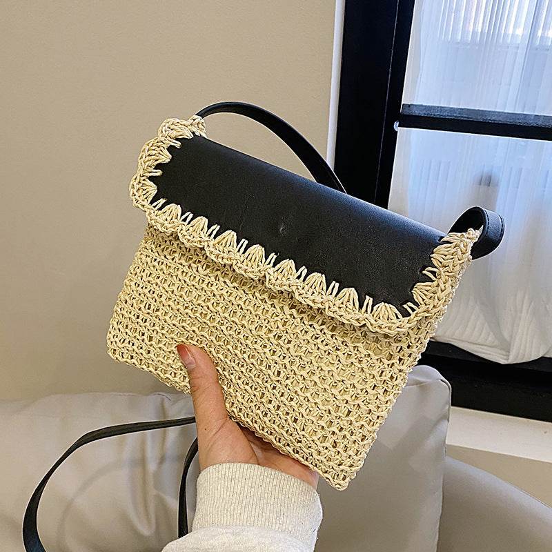 Women's Straw Mori Style Western Style All-matching Beach Crossbody Bag - PANGO