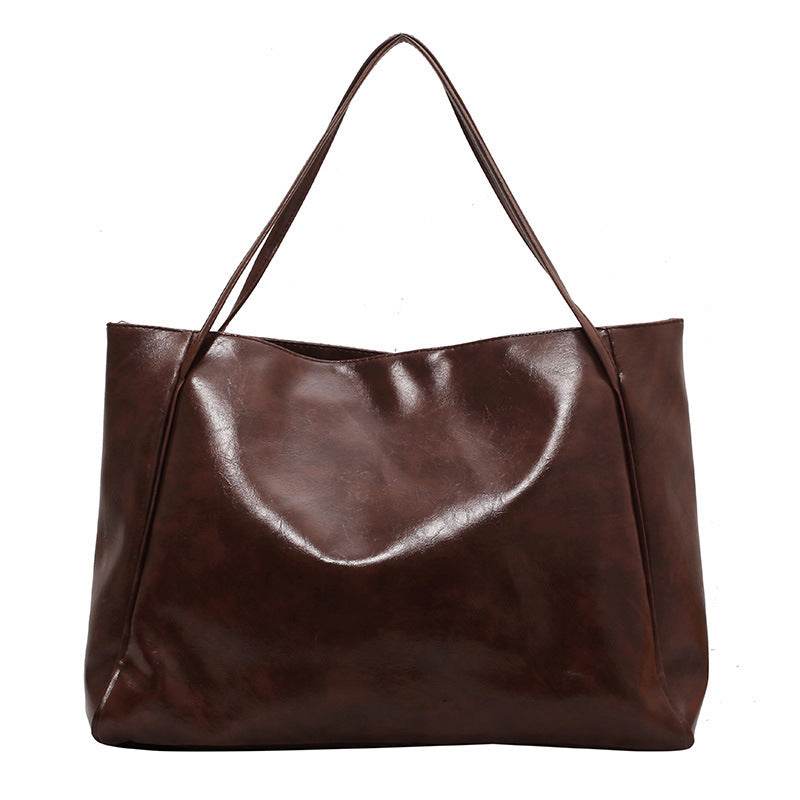 Fashion Handbag Large Capacity Soft Leather Shoulder Bag - PANGO