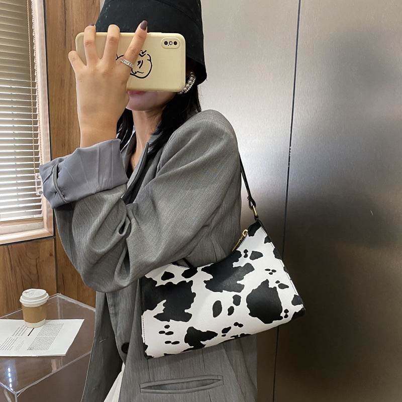 Fashion striped spotted niche handbags leopard print underarm bag - PANGO