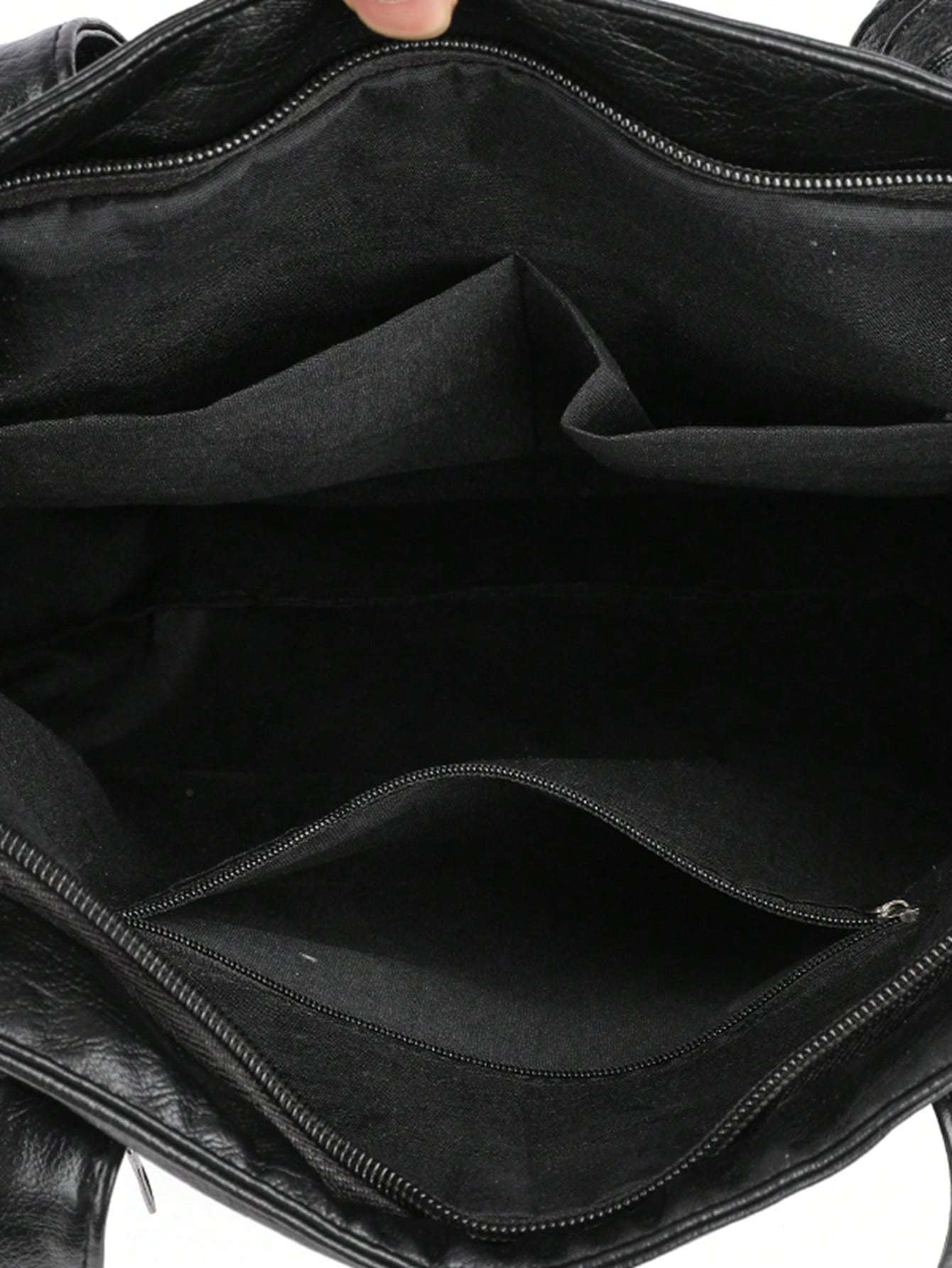 Minimalist Tote Bag Double Handle Solid Color Large Capacity,