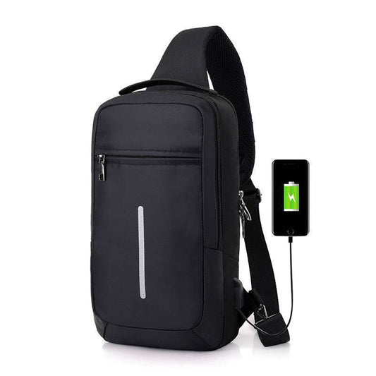 Anti-theft USB charging chest bag with you - PANGO