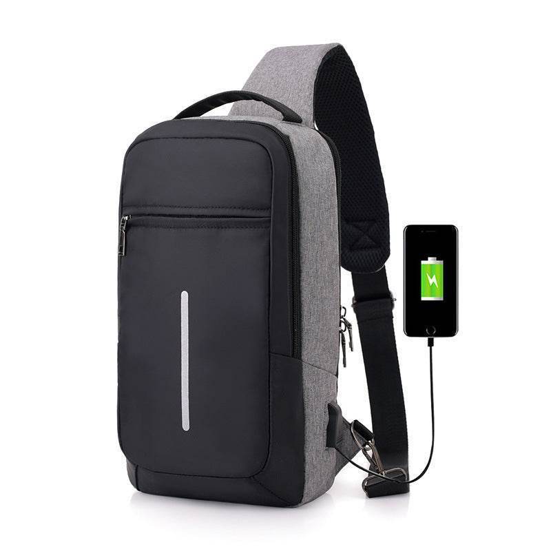 Anti-theft USB charging chest bag with you - PANGO