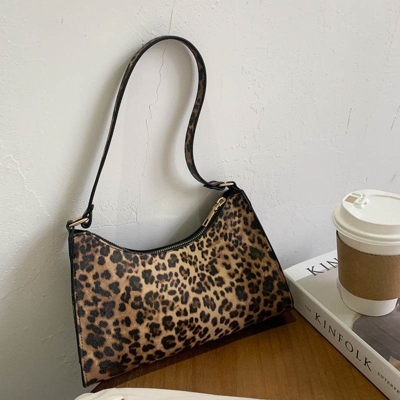 Fashion striped spotted niche handbags leopard print underarm bag - PANGO