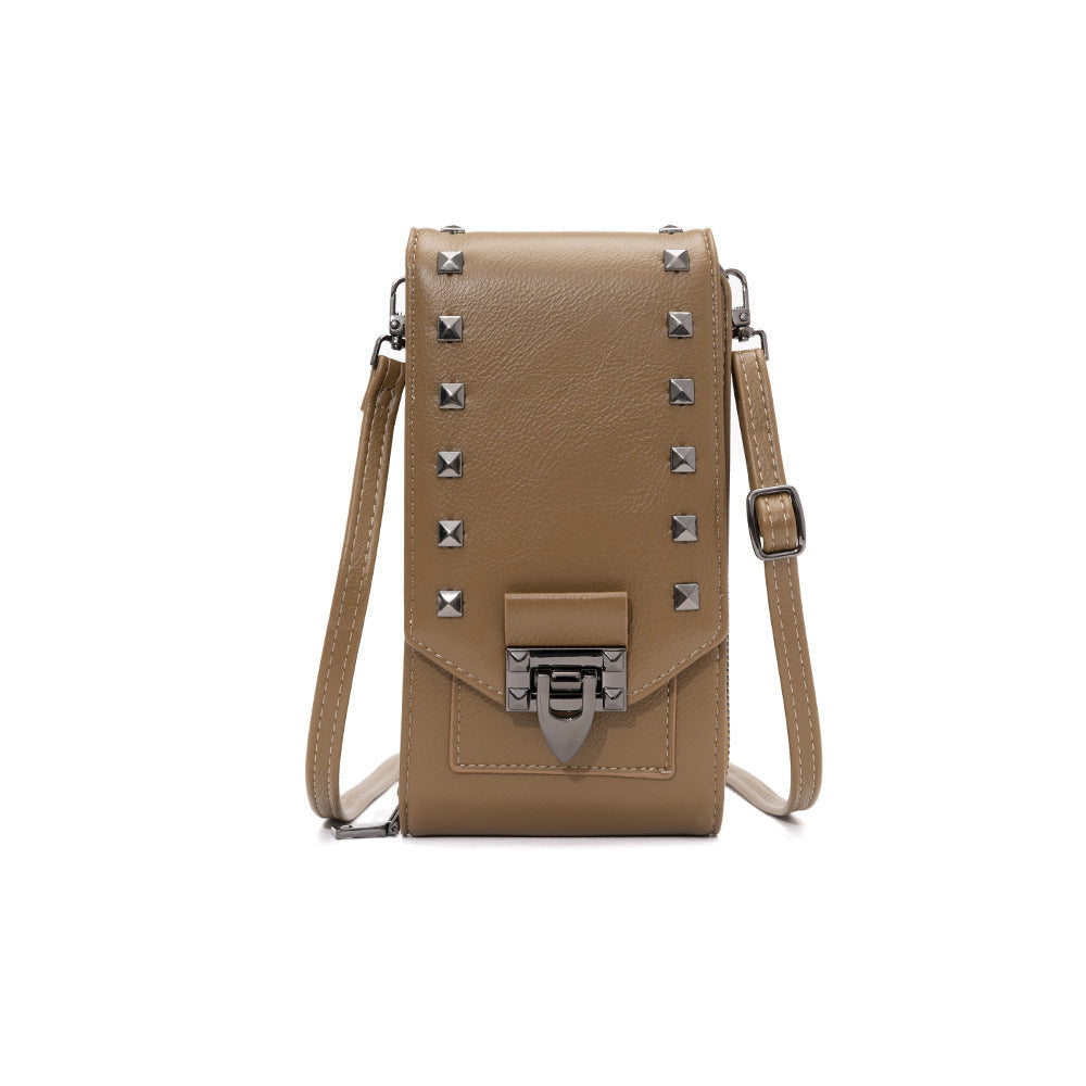 Rivet Design Shoulder Bags For Mobile Phone