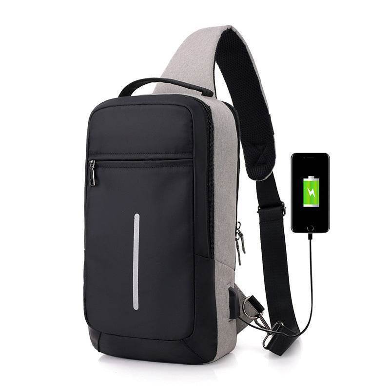 Anti-theft USB charging chest bag with you - PANGO