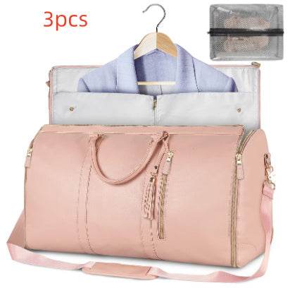 Large Capacity Travel Duffle Bag Women's Handbag Folding Suit Bag Waterproof Clothes Totes - PANGO