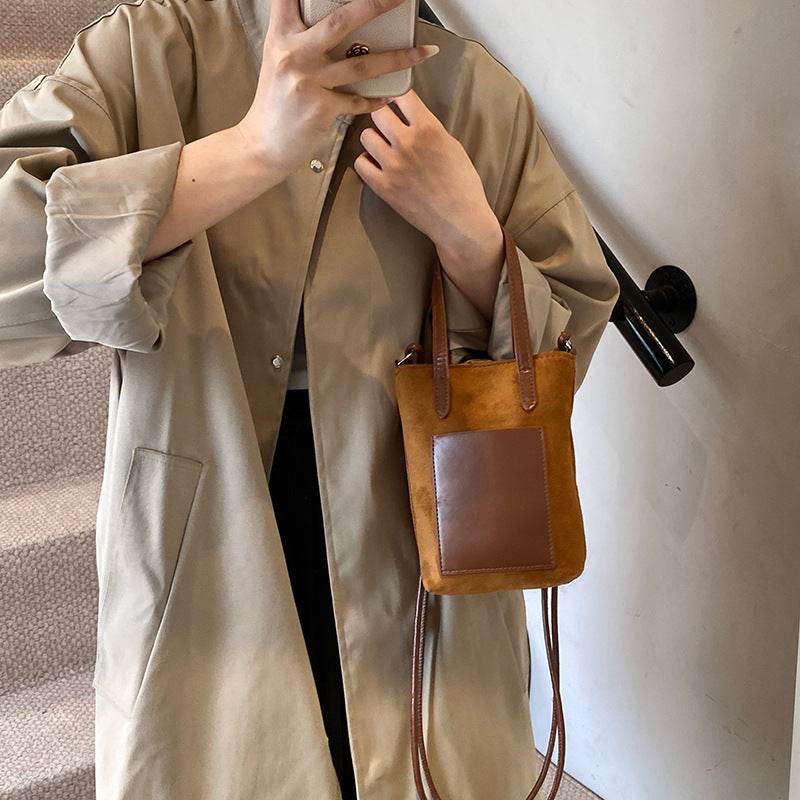 Women's Crossbody Bag Anime New Versatile Suede Phone Bag - PANGO