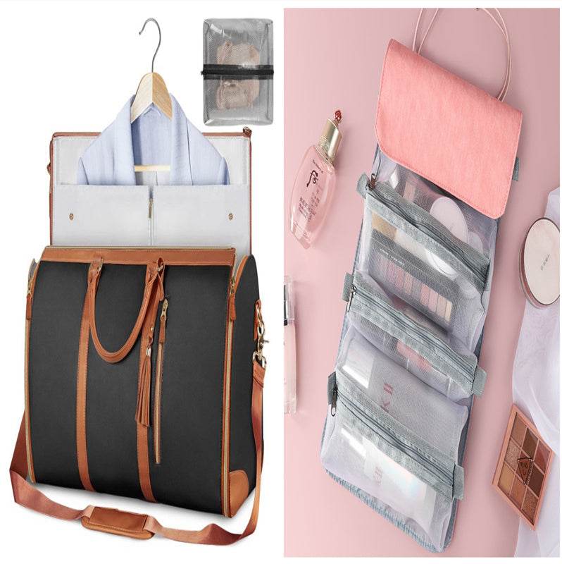 Large Capacity Travel Duffle Bag Women's Handbag Folding Suit Bag Waterproof Clothes Totes - PANGO