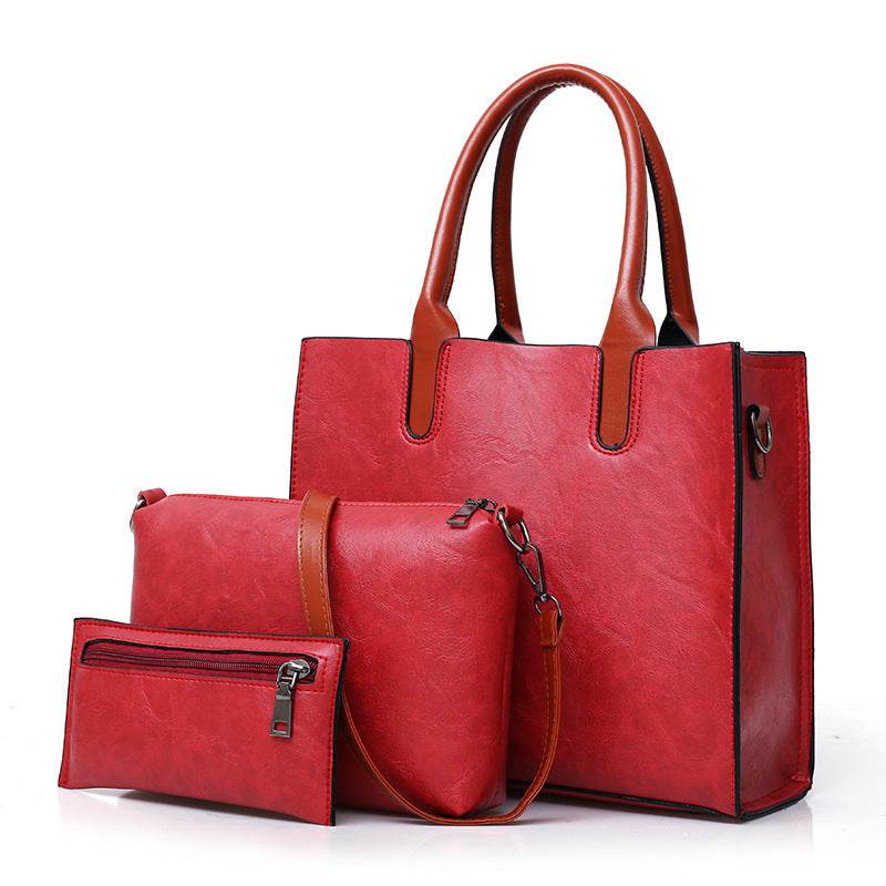 Three-piece Women's Bag European And American Fashion Retro - PANGO
