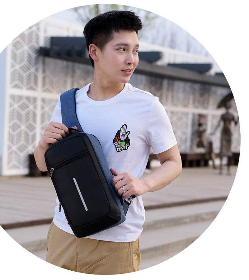Anti-theft USB charging chest bag with you - PANGO