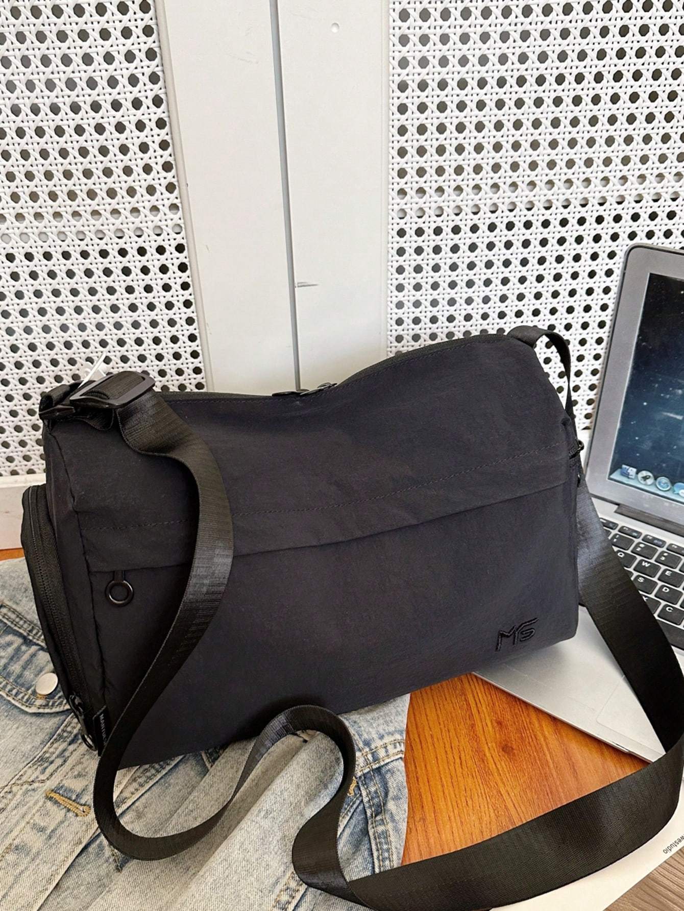 Lightweight Washed Fabric Yoga Bag For Women