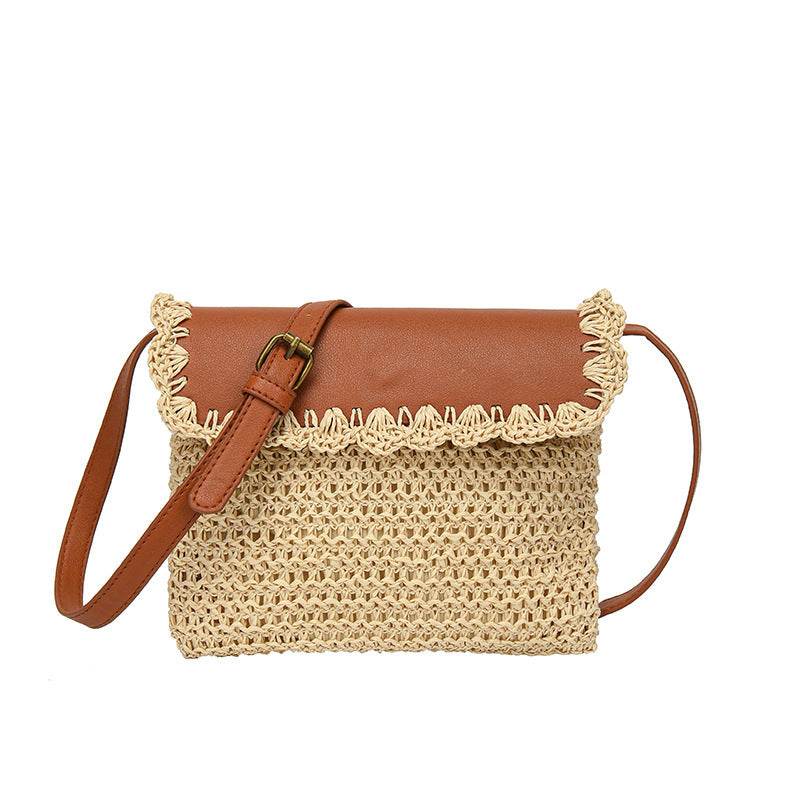 Women's Straw Mori Style Western Style All-matching Beach Crossbody Bag - PANGO
