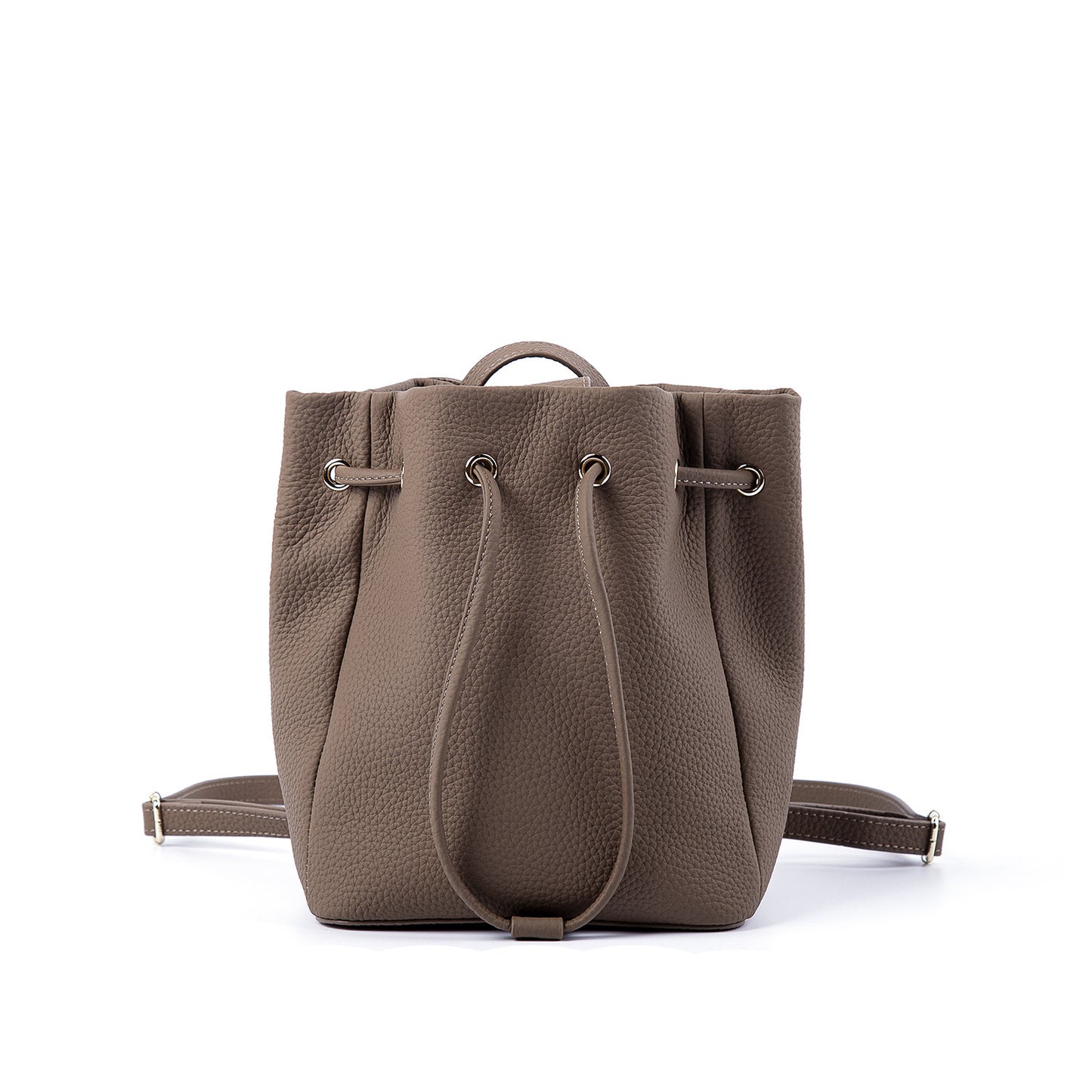 Backpack Hot Selling First Layer Cowhide Niche Handmade Shoulder Crossbody Bucket Bag