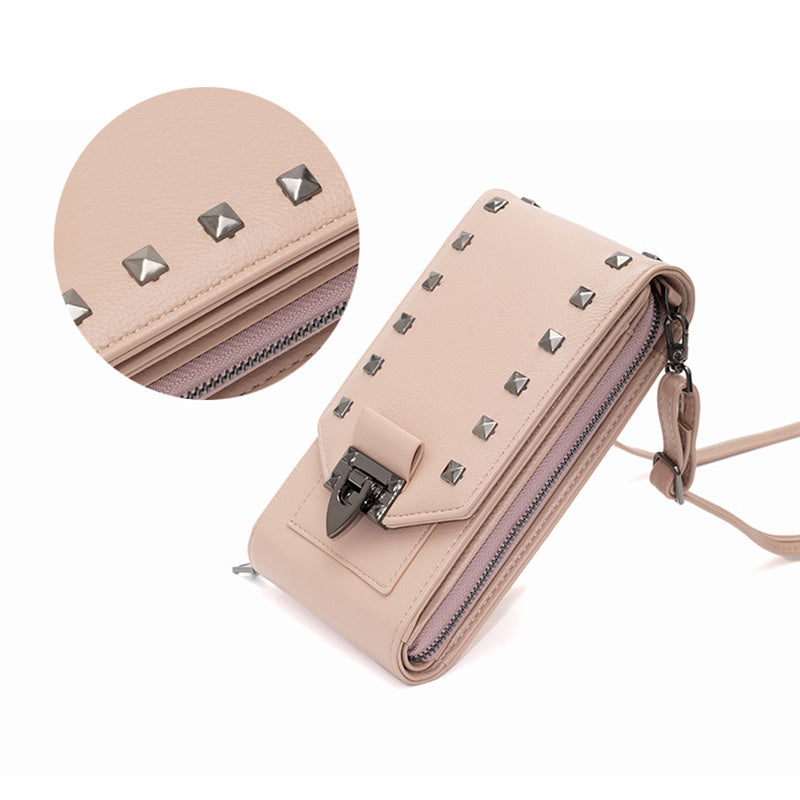 Rivet Design Shoulder Bags For Mobile Phone