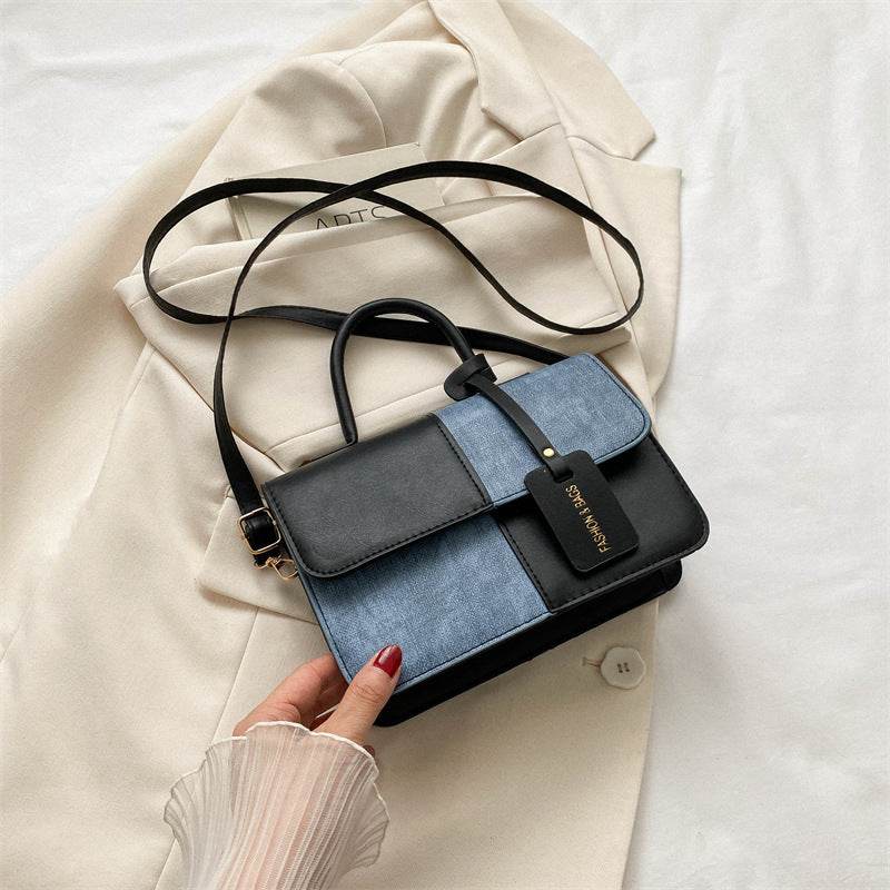 Popular Fashion Stitching Texture Portable Shoulder Messenger Bag - PANGO