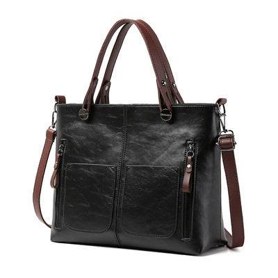 Women's Large-capacity Retro Tote Bag Simple Crossbody Bag - PANGO