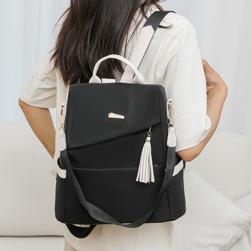Oxford Cloth Stitching Women'S Backpack