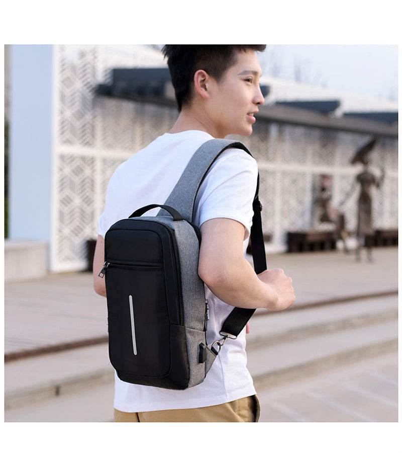 Anti-theft USB charging chest bag with you - PANGO