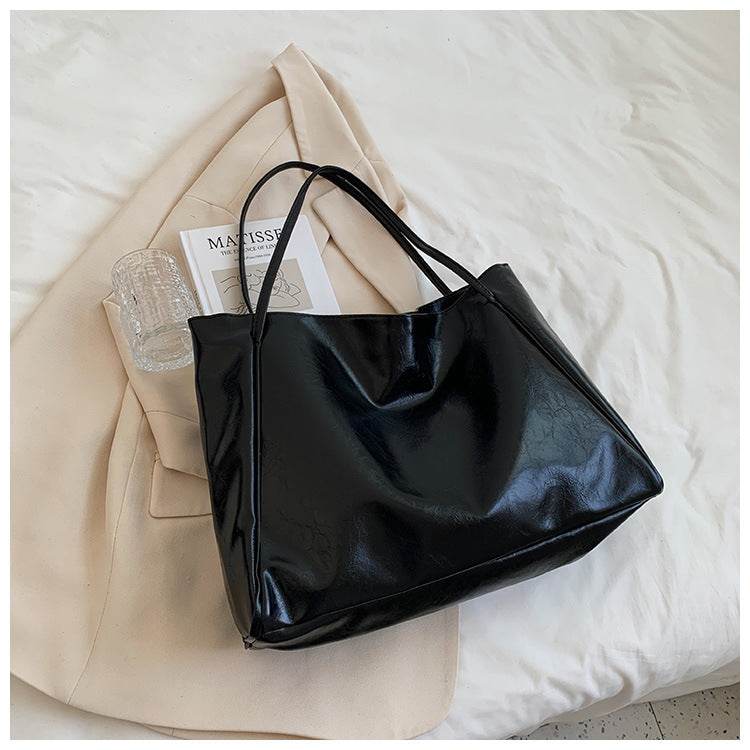 Fashion Handbag Large Capacity Soft Leather Shoulder Bag - PANGO