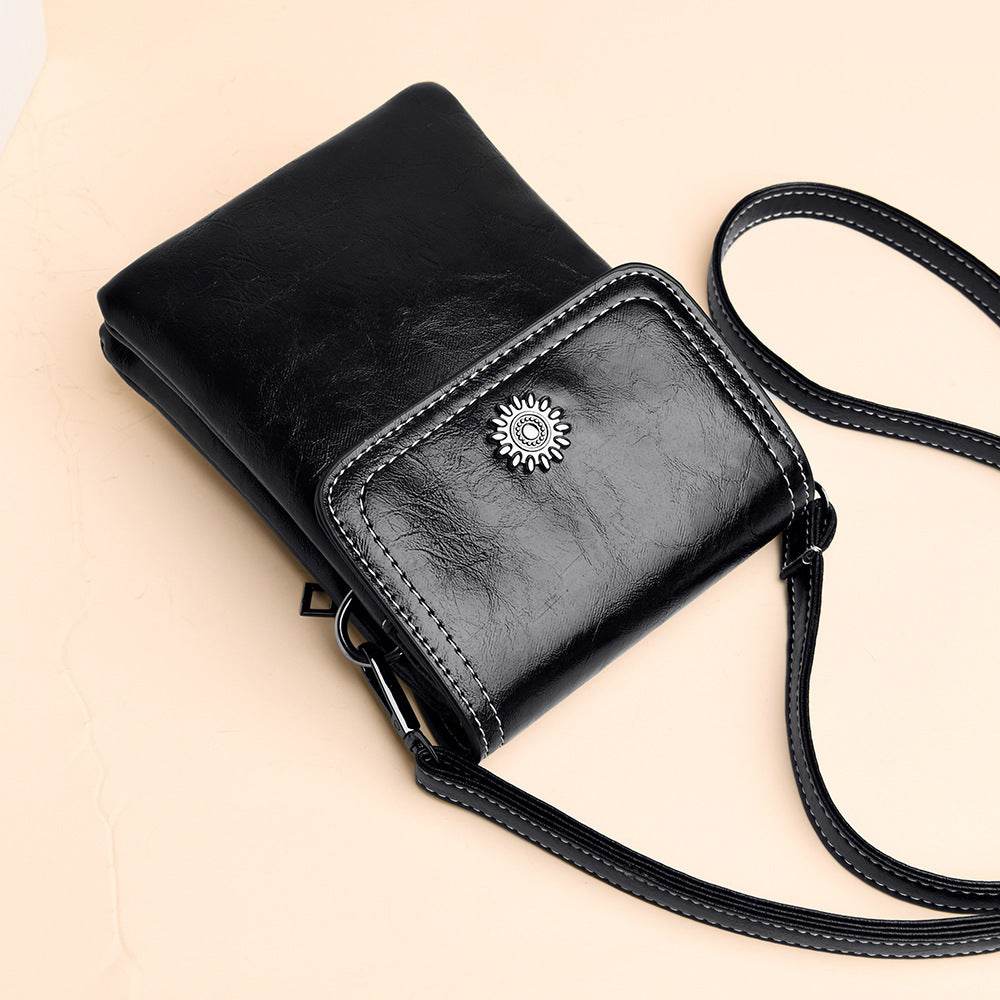 Fashion Simple Large Capacity Mobile Phone Bag Mini Crossbody Bag - PANGO