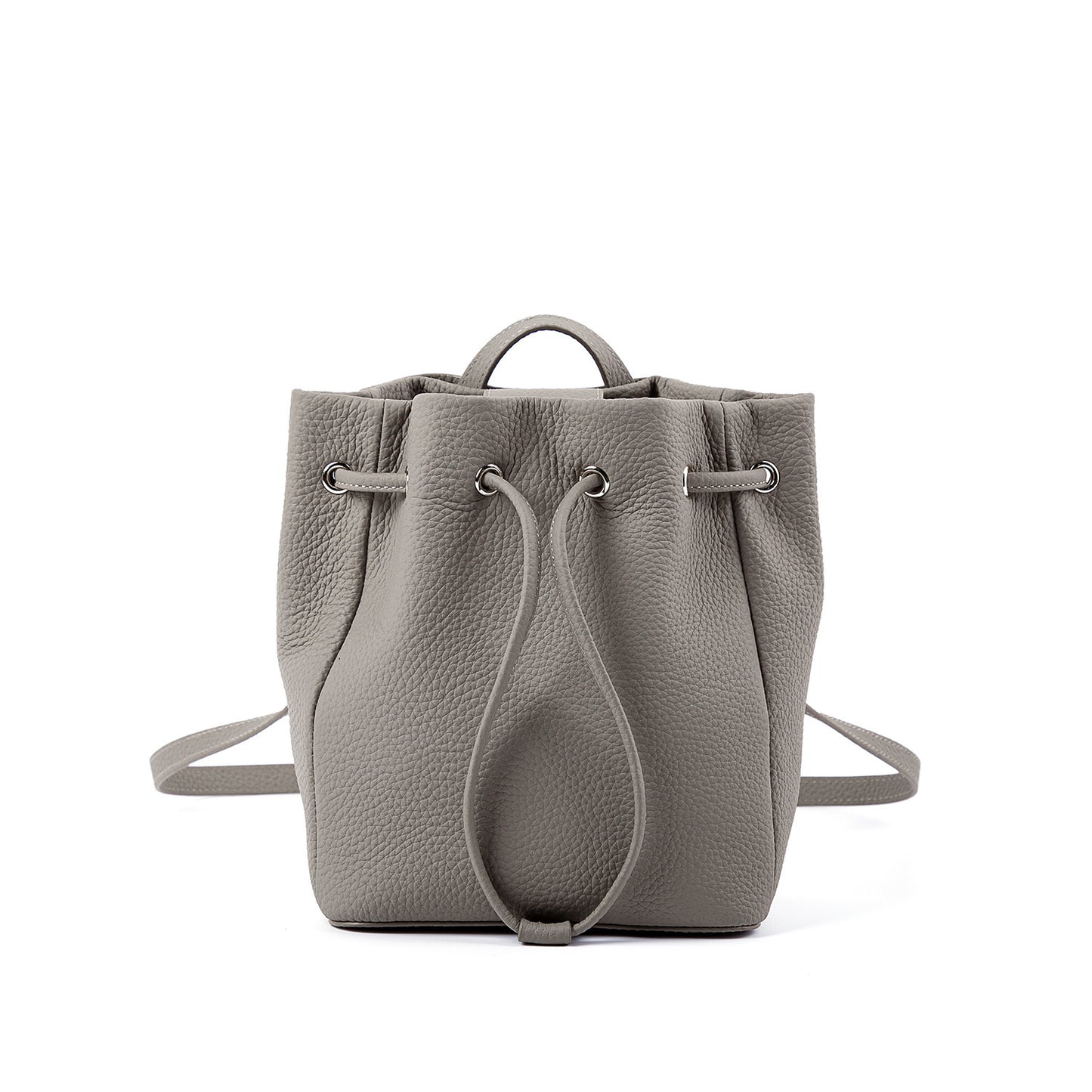 Backpack Hot Selling First Layer Cowhide Niche Handmade Shoulder Crossbody Bucket Bag