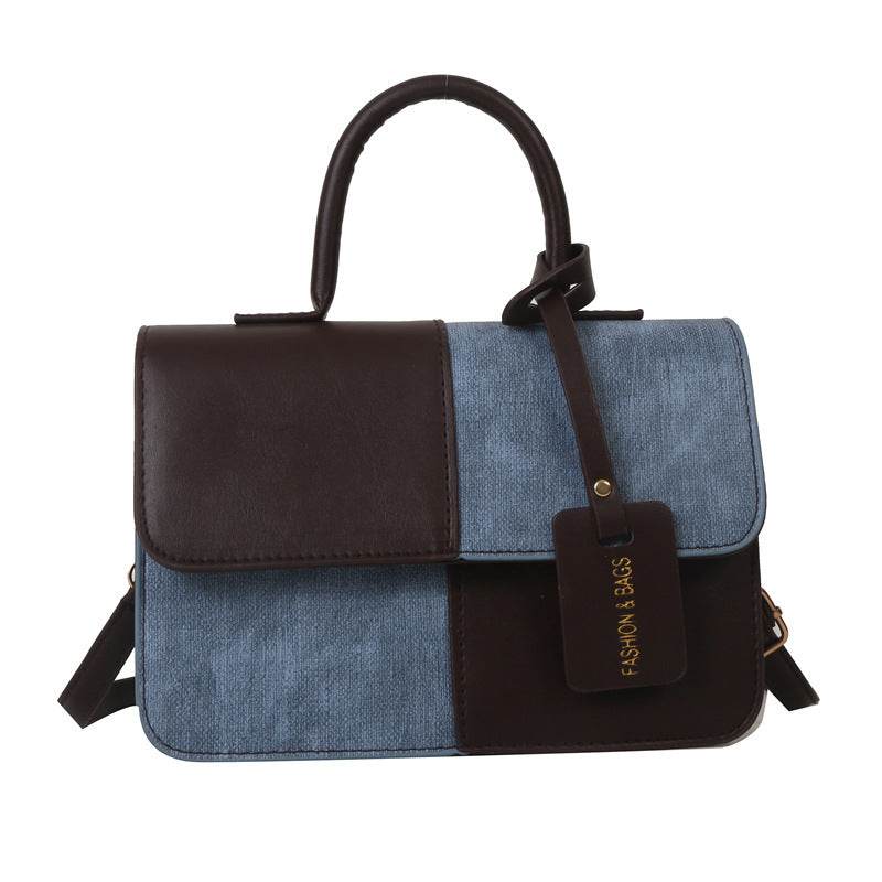 Popular Fashion Stitching Texture Portable Shoulder Messenger Bag - PANGO