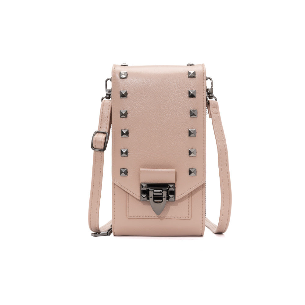 Rivet Design Shoulder Bags For Mobile Phone
