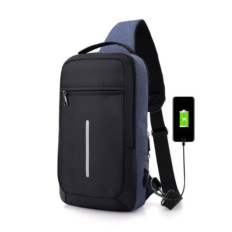 Anti-theft USB charging chest bag with you - PANGO