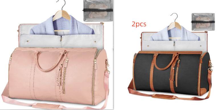 Large Capacity Travel Duffle Bag Women's Handbag Folding Suit Bag Waterproof Clothes Totes - PANGO