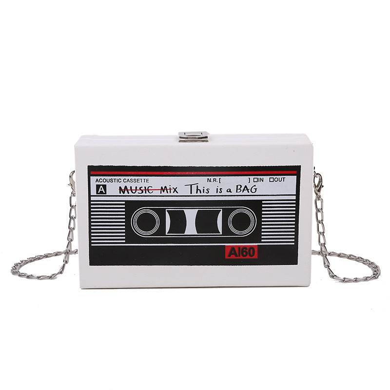 Women's Bag Creative Tape Chain Crossbody Box Bag - PANGO