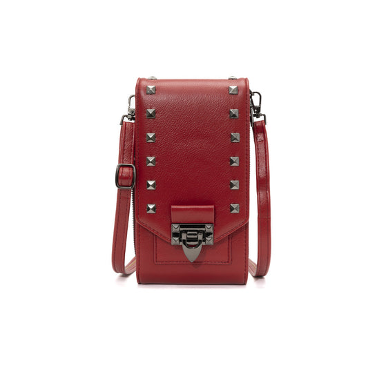 Rivet Design Shoulder Bags For Mobile Phone