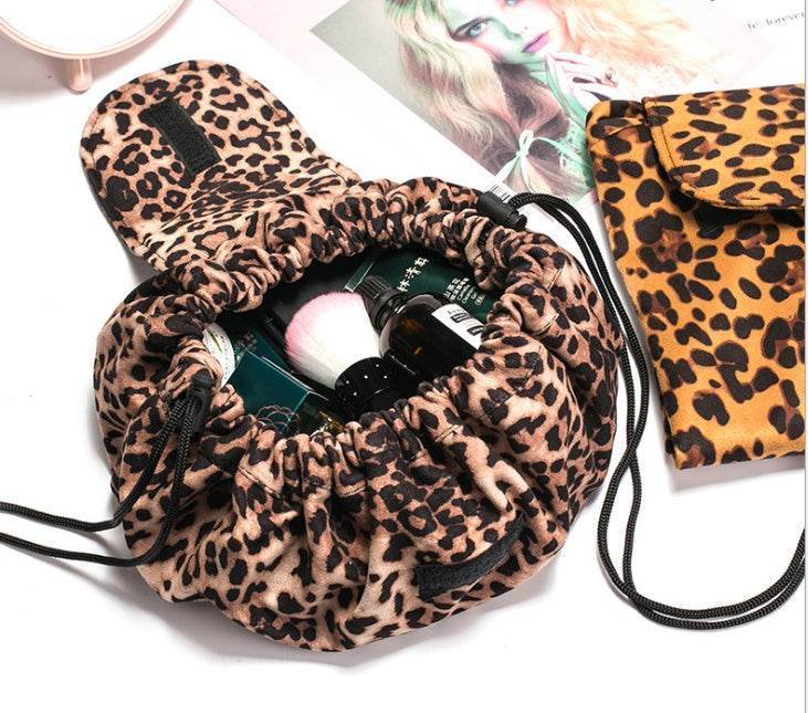 Animal Printing Large Capacity Drawstring Lazy Cosmetic Storage Bag - PANGO