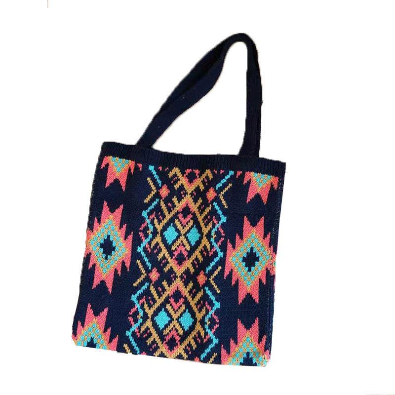 Retro Ethnic Style Wool Woven Bag All-matching - PANGO