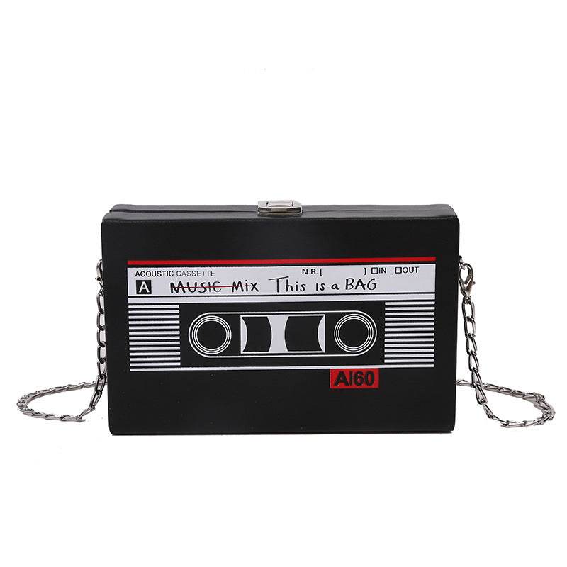 Women's Bag Creative Tape Chain Crossbody Box Bag - PANGO