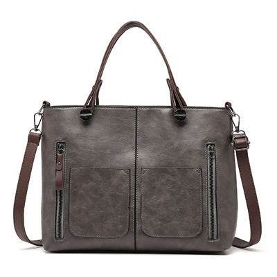 Women's Large-capacity Retro Tote Bag Simple Crossbody Bag - PANGO