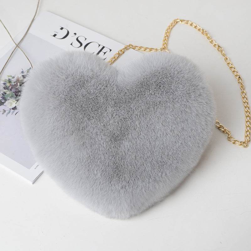 Love Bags For Women Plush Chain Shoulder Bags Valentine's Day Party Bag - PANGO