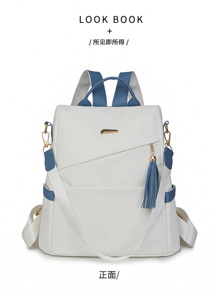 Oxford Cloth Stitching Women'S Backpack