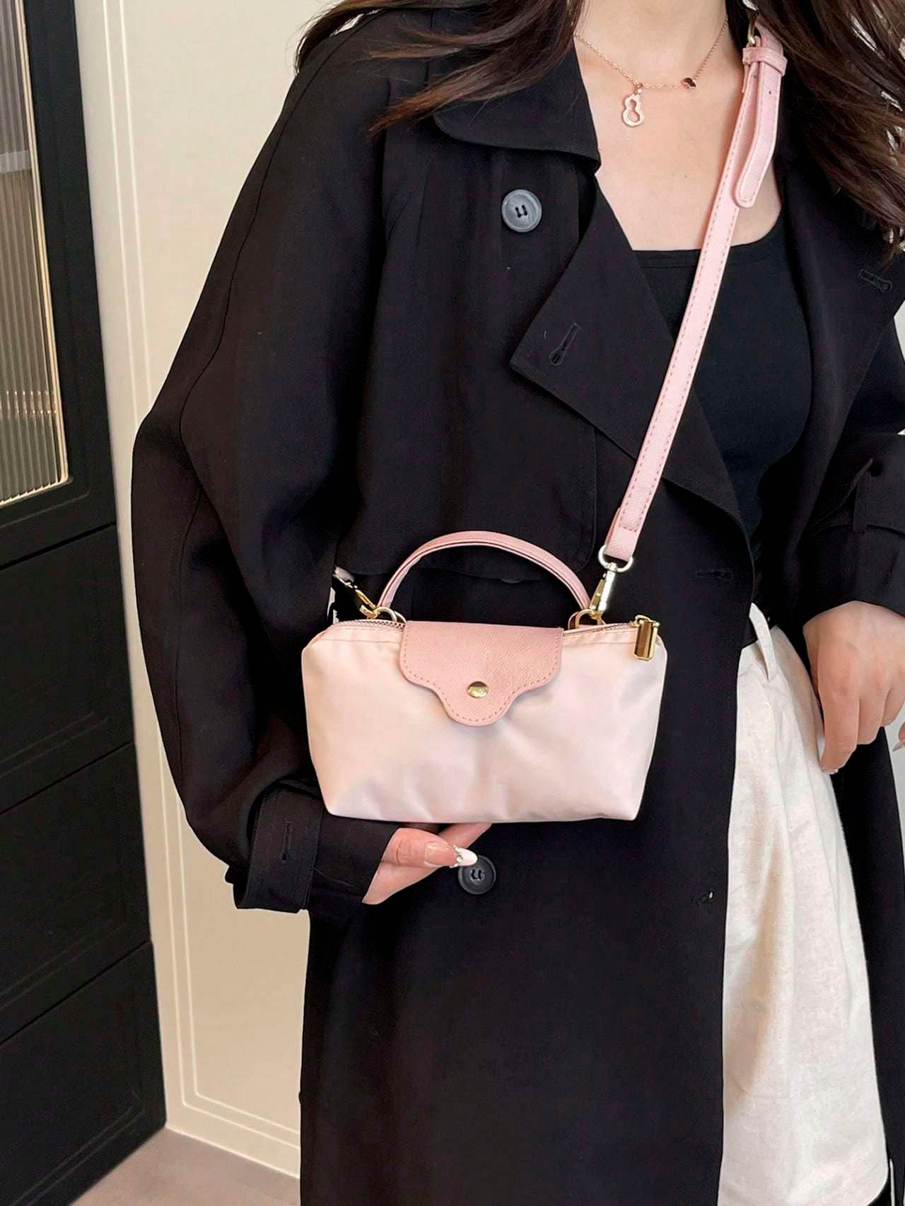 Casual Solid Color Fashionable Women's Handbag Crossbody Bag - PANGO
