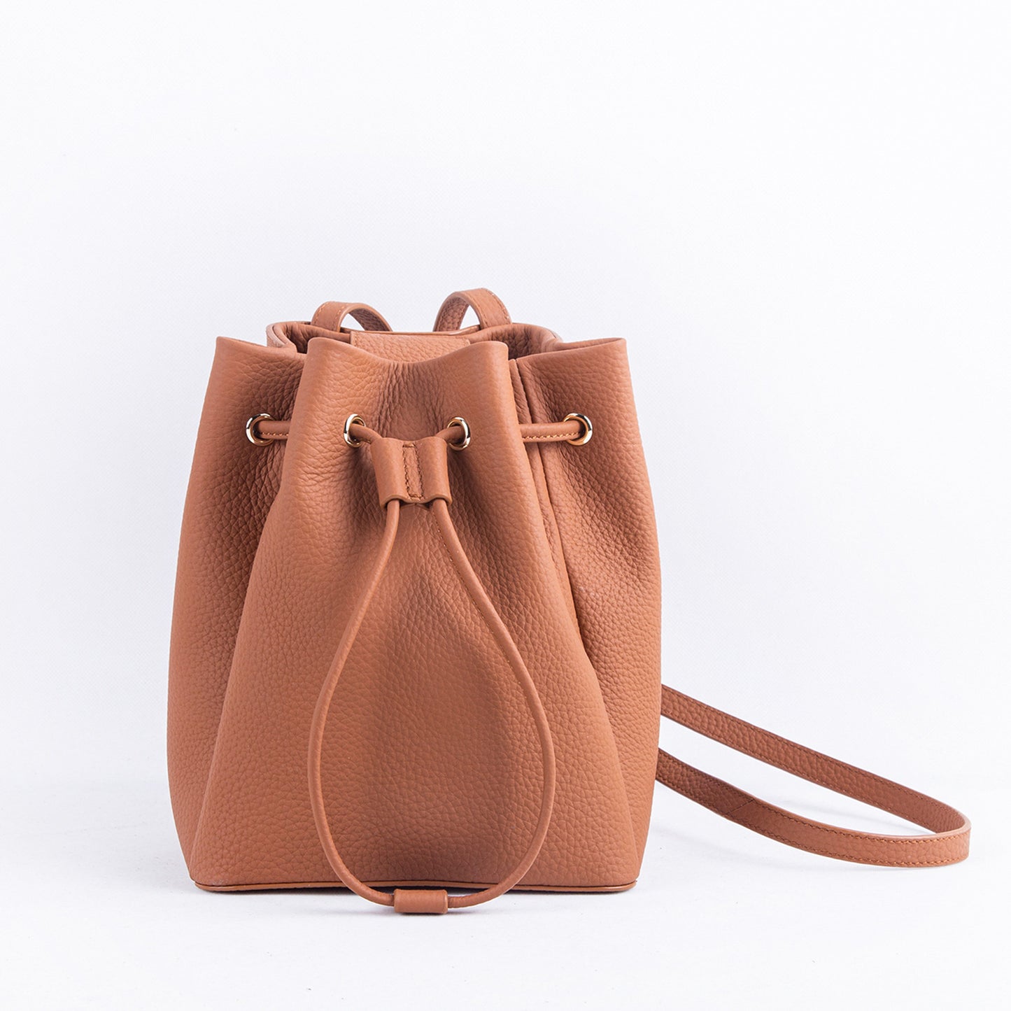 Backpack Hot Selling First Layer Cowhide Niche Handmade Shoulder Crossbody Bucket Bag