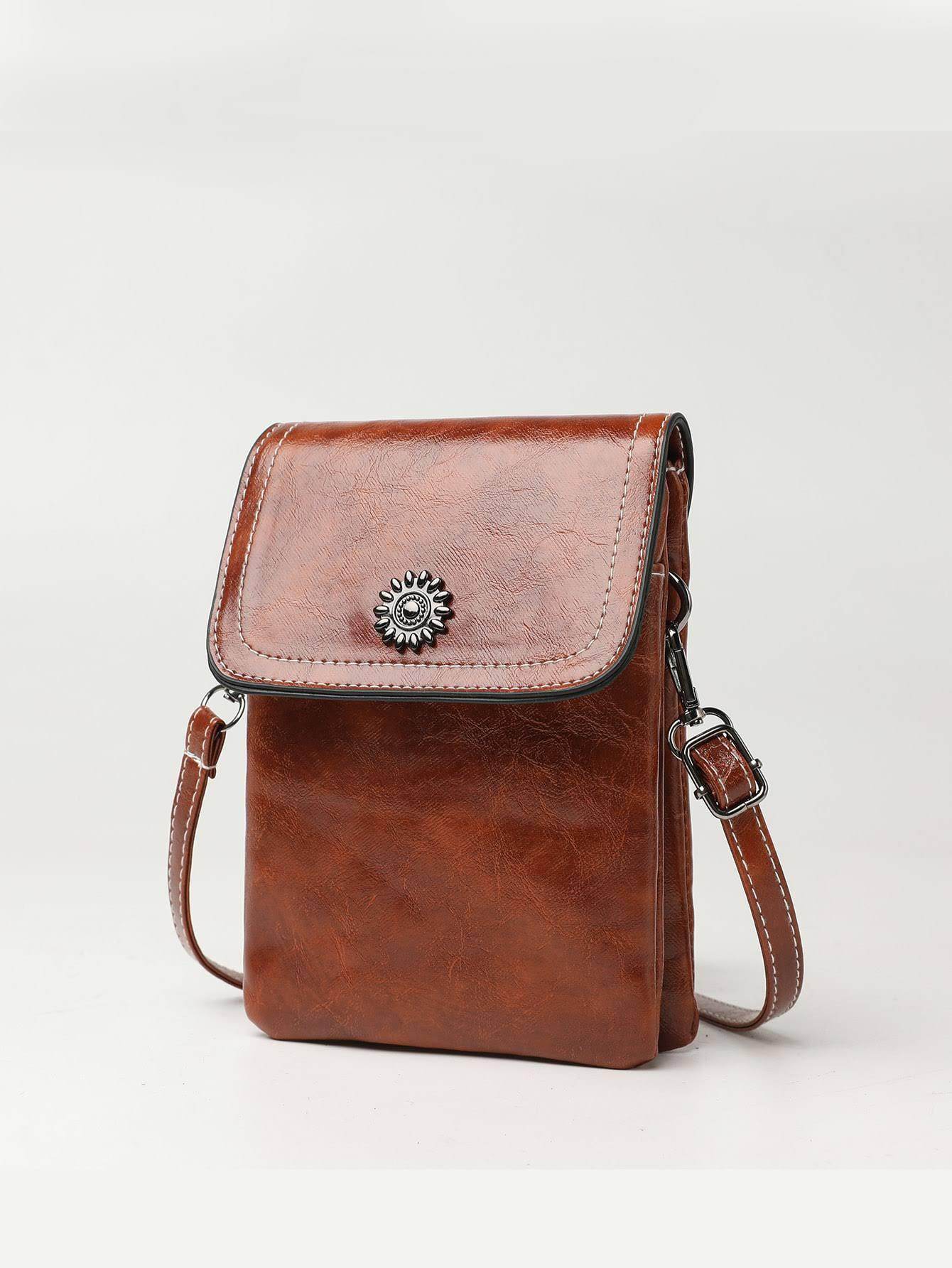 Fashion Simple Large Capacity Mobile Phone Bag Mini Crossbody Bag - PANGO