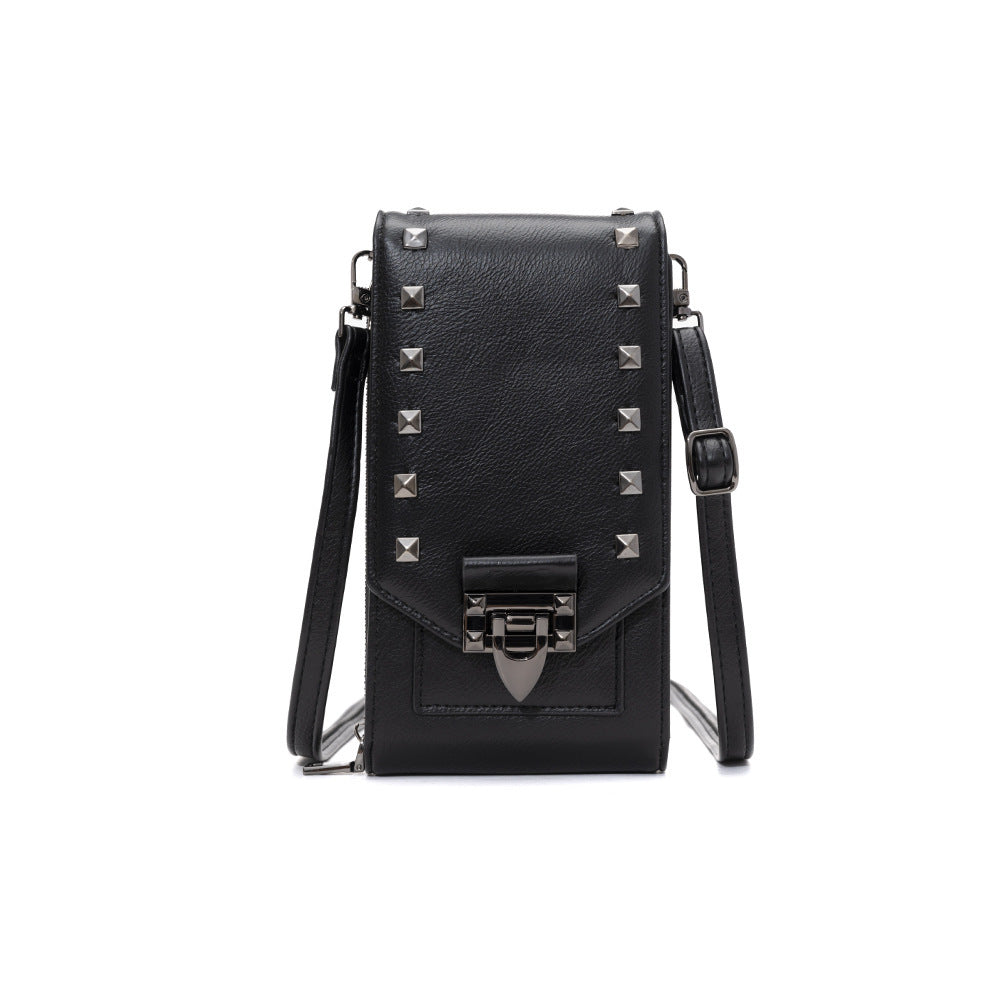 Rivet Design Shoulder Bags For Mobile Phone