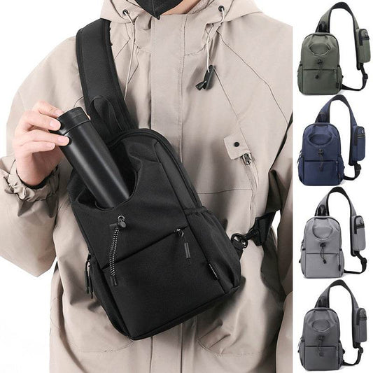 Men's Oxford Cloth Splash-proof Shoulder Crossbody Chest Bag - PANGO