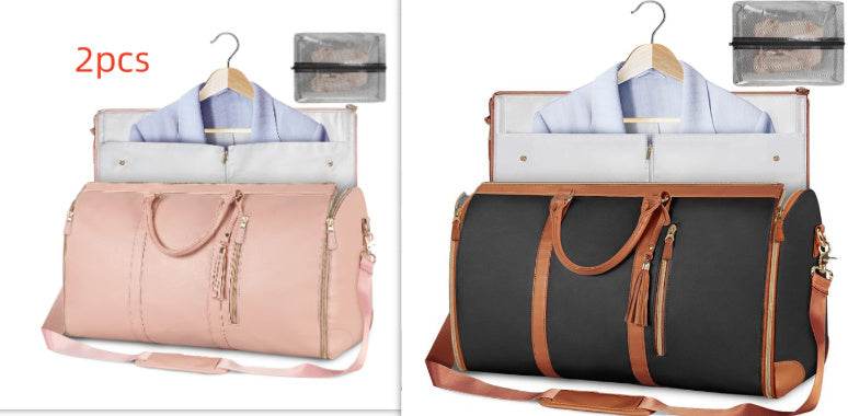 Large Capacity Travel Duffle Bag Women's Handbag Folding Suit Bag Waterproof Clothes Totes - PANGO