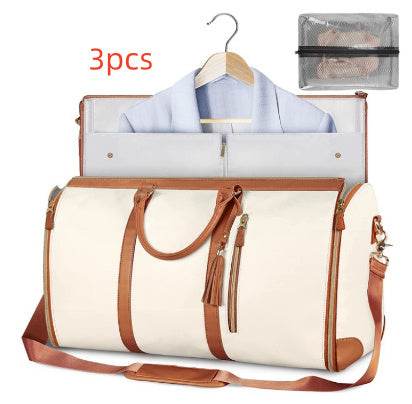Large Capacity Travel Duffle Bag Women's Handbag Folding Suit Bag Waterproof Clothes Totes - PANGO