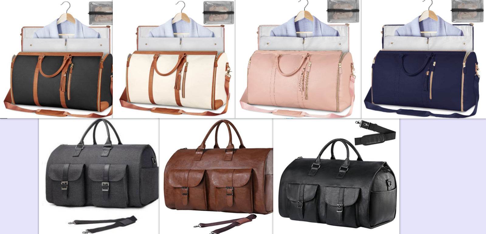 Large Capacity Travel Duffle Bag Women's Handbag Folding Suit Bag Waterproof Clothes Totes - PANGO