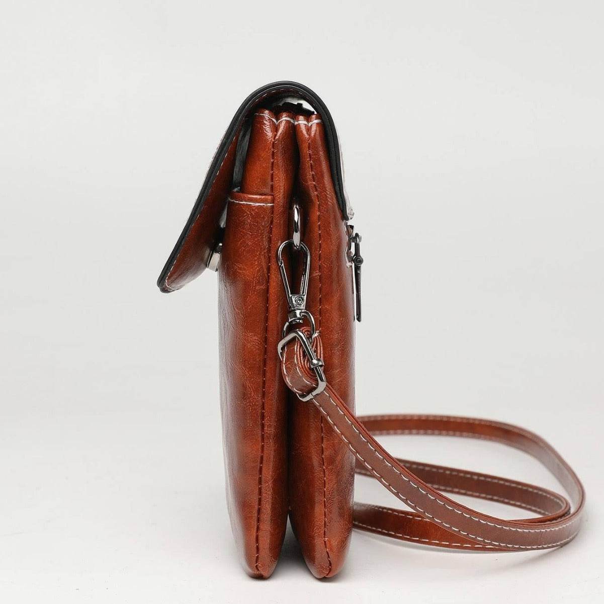 Fashion Simple Large Capacity Mobile Phone Bag Mini Crossbody Bag - PANGO