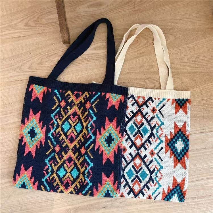 Retro Ethnic Style Wool Woven Bag All-matching - PANGO