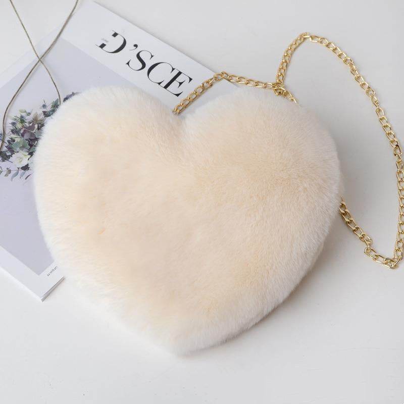 Love Bags For Women Plush Chain Shoulder Bags Valentine's Day Party Bag - PANGO