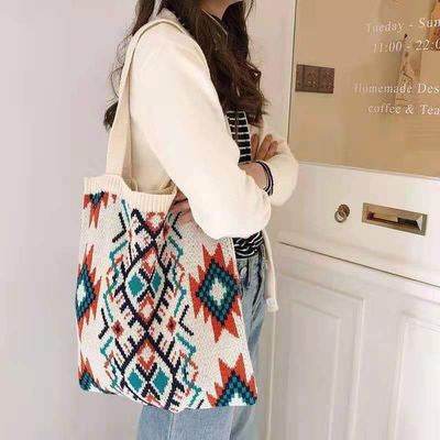 Retro Ethnic Style Wool Woven Bag All-matching - PANGO