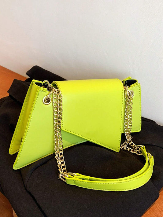 Neon Green Chain Novelty Bag